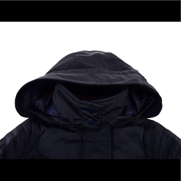 Girls Black Down Padded Coat - Picture 3 of 4